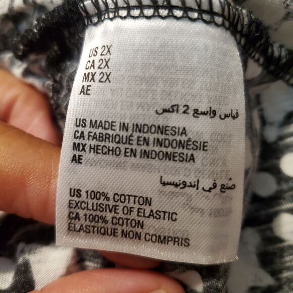 I-N-C Black & White Sleeveless Tank Top with Gathered Waist   Plus Size 2X NWT - Picture 6 of 7